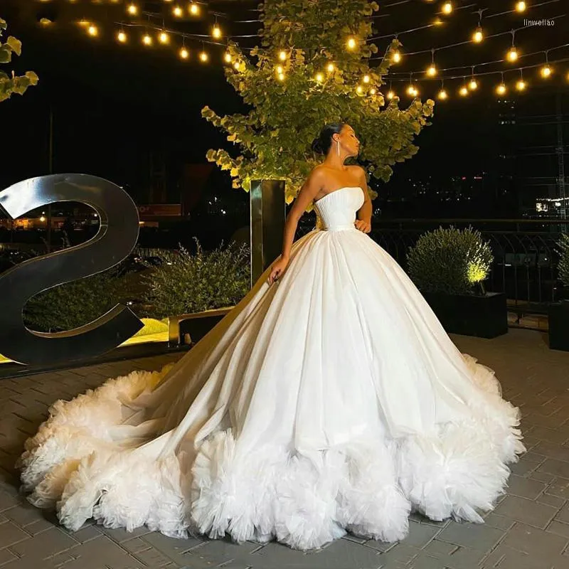 Gorgeous Lush White Wedding Dress Shein With Tulle Ruffles And