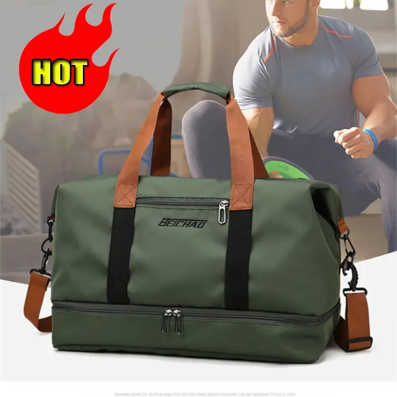 Borsoni Borse da viaggio moda donna Borsa sportiva da uomo impermeabile di grande capacità Borsa a tracolla femminile da viaggio per fine settimana asciutta e bagnata 231122