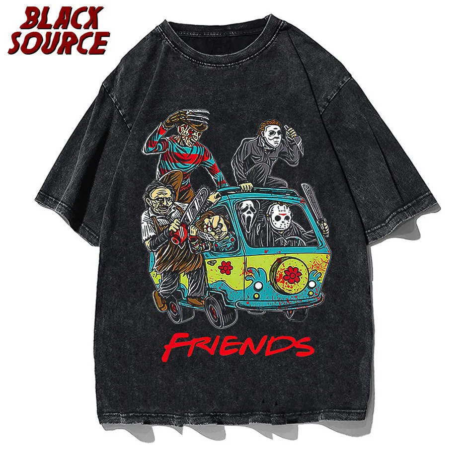 Men S t Shirts Horror Friends T -shirt Men O nek Cool Summer T shirts korte mouw T -mode mode tops 230422