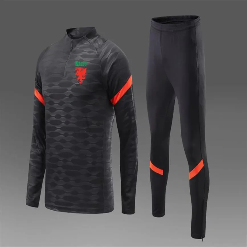 Wales National Football Team herenvoetbal Trainingspakken outdoor hardlooptrainingspak Herfst en winter Kindervoetbal Thuistenues 302T