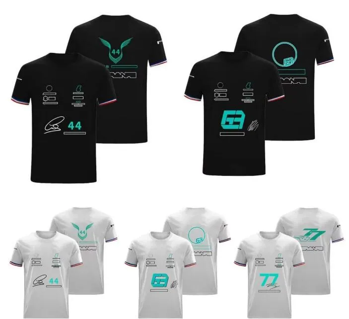 Camiseta F1 Racing Camiseta masculina e feminina de verão de manga curta com o mesmo personalizado