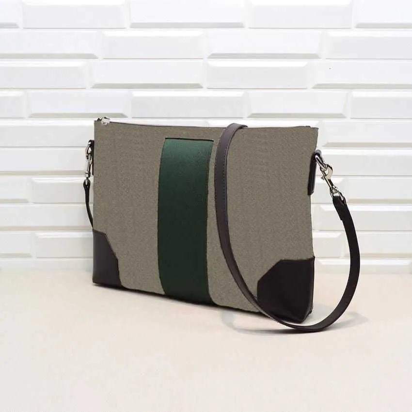 fashion green web with leather/canvas mens flat messenger bag s s bags handbag crossbody bag purse 08