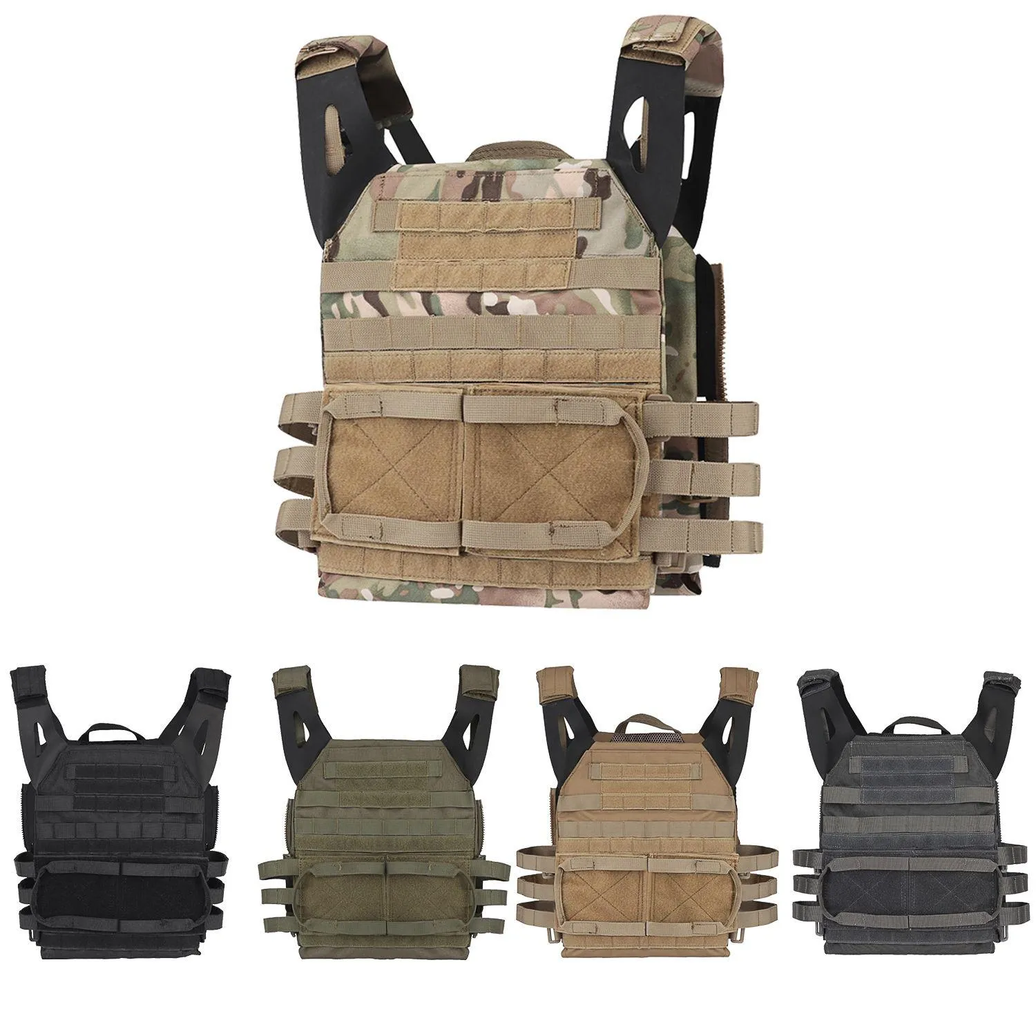 VESTS Hunting Tactical Vest Body Armor JPC 2.0 Molle Plate Carrier Outdoor CS Game Airsoft Paintball Drop Delivery Gear Clothing Dhnrs