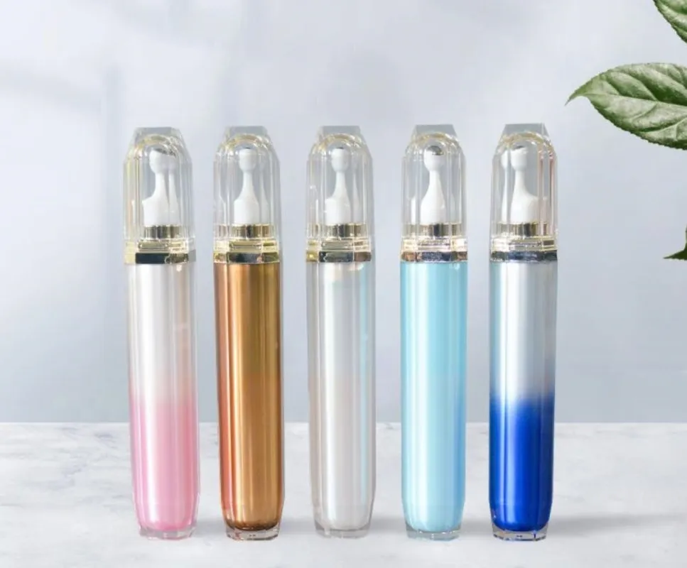 50pcs 15ml 20ml acrylic Empty Perfume Essential Oil Bottles Roll on Bottle Steel Bead Eye Essence Packing Roller Bottle