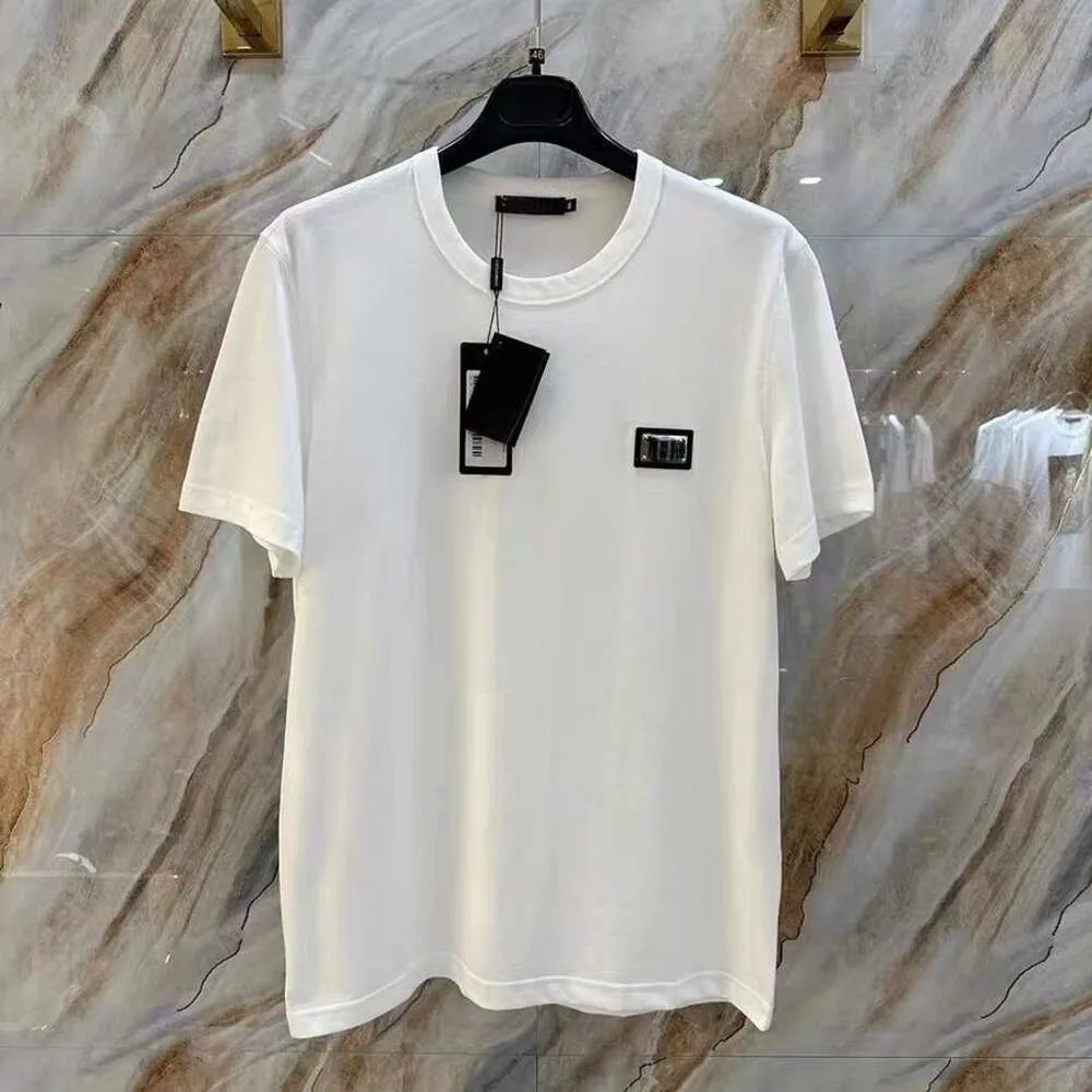 メタルレーベル刺繍Tシャツメンズスウェットシャツデザイナー丸いネックポロシャツ夏の短いスリーブTシャツ男性女性プルオーバーパーカー4xl 5xl