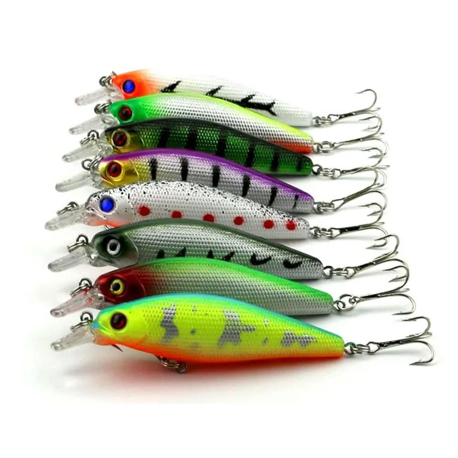 80 Stück von ePacket Crankbaits Hard Baits Minow Angelköder 8 5 cm 10 3 g 6 # Haken 85 mm Minnow Angelgerät MI0682464