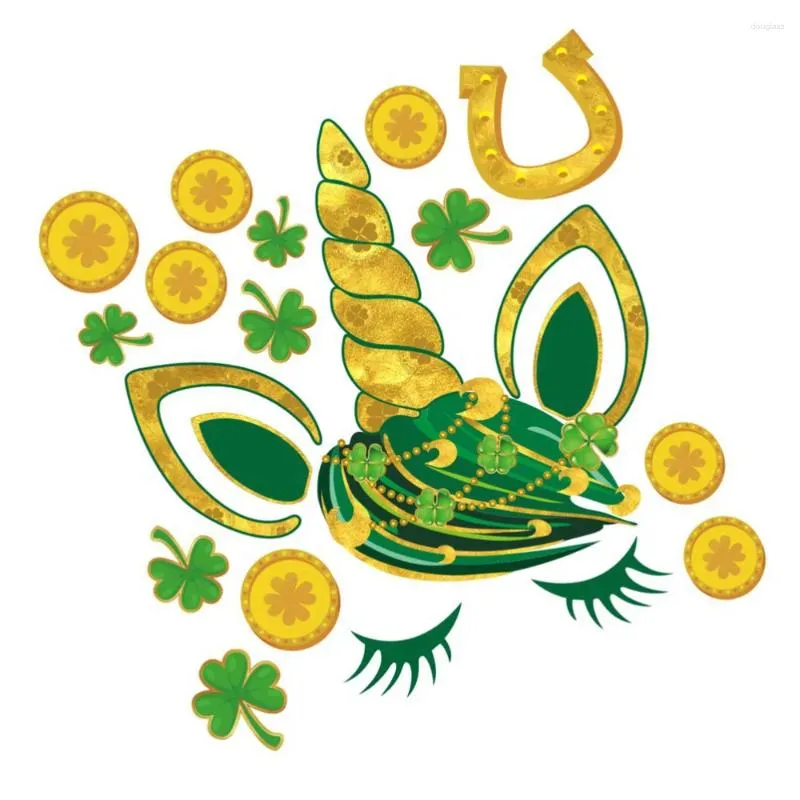 Väggklistermärken 1PC Creative Sticker Självhäftande Irland St. Patricks Day som är avtagbar för hems sovrumsdekoration (