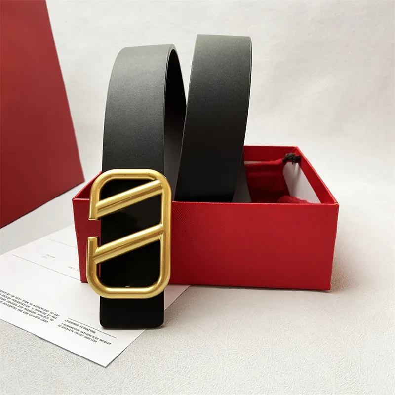 Ceinture de styliste pour femmes et hommes, ceinture de luxe, noire, lettre en option, boucle lisse, haute qualité, largeur 3.8cm