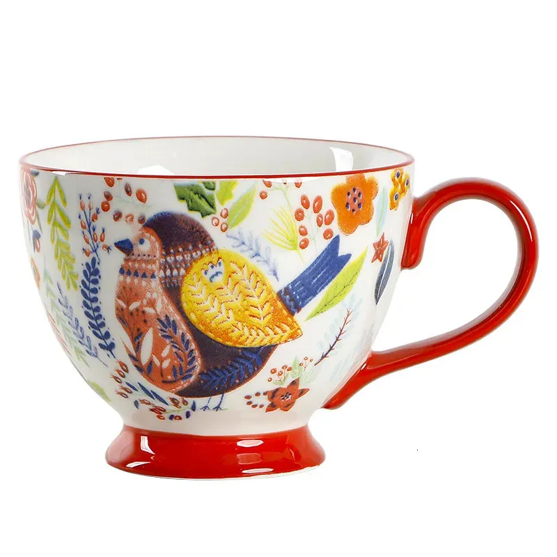 Tasses ménage créatif tasse en céramique tasse à café tasse à lait avec poignée petit déjeuner céréales thé eau grandes Tripes 231121