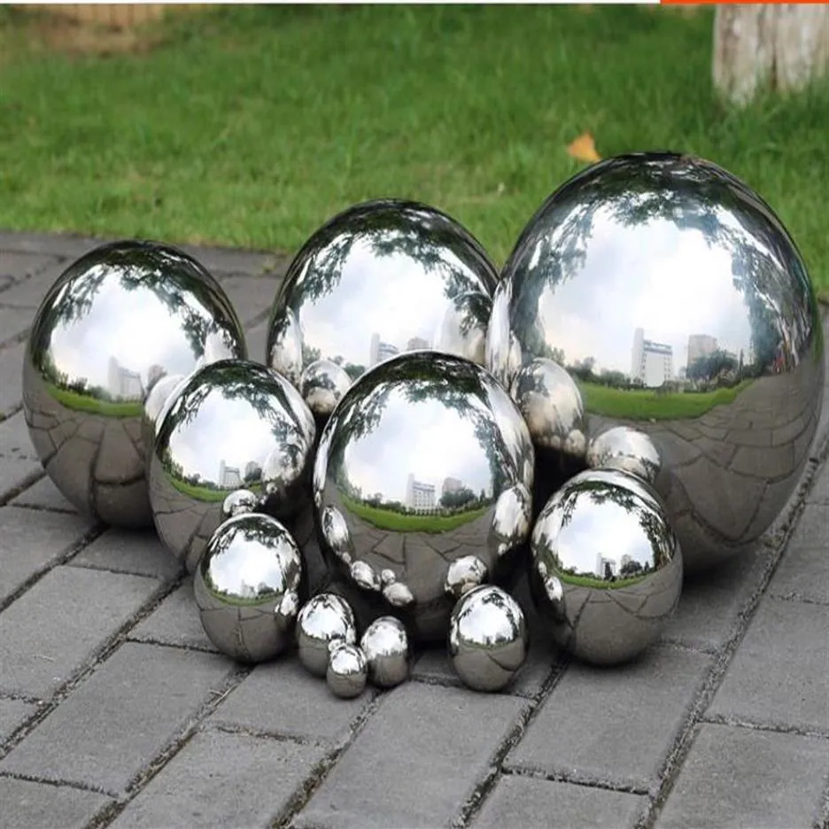 Boule creuse en acier inoxydable AISI 304, 38mm - 76mm, sphère brillante polie miroir pour types de décoration, boules flottantes pour l'extérieur Indoo288i