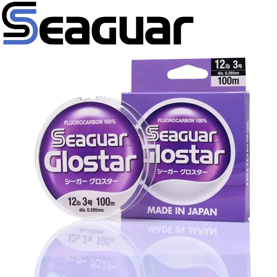 Geflochtene Schnur SEAGUAR GLOSTAR Original Angelschnur 4LB-70LB 100% FLUOROCARBON Angelschnüre 100M60M 50th Anniversary Limited Product 230421