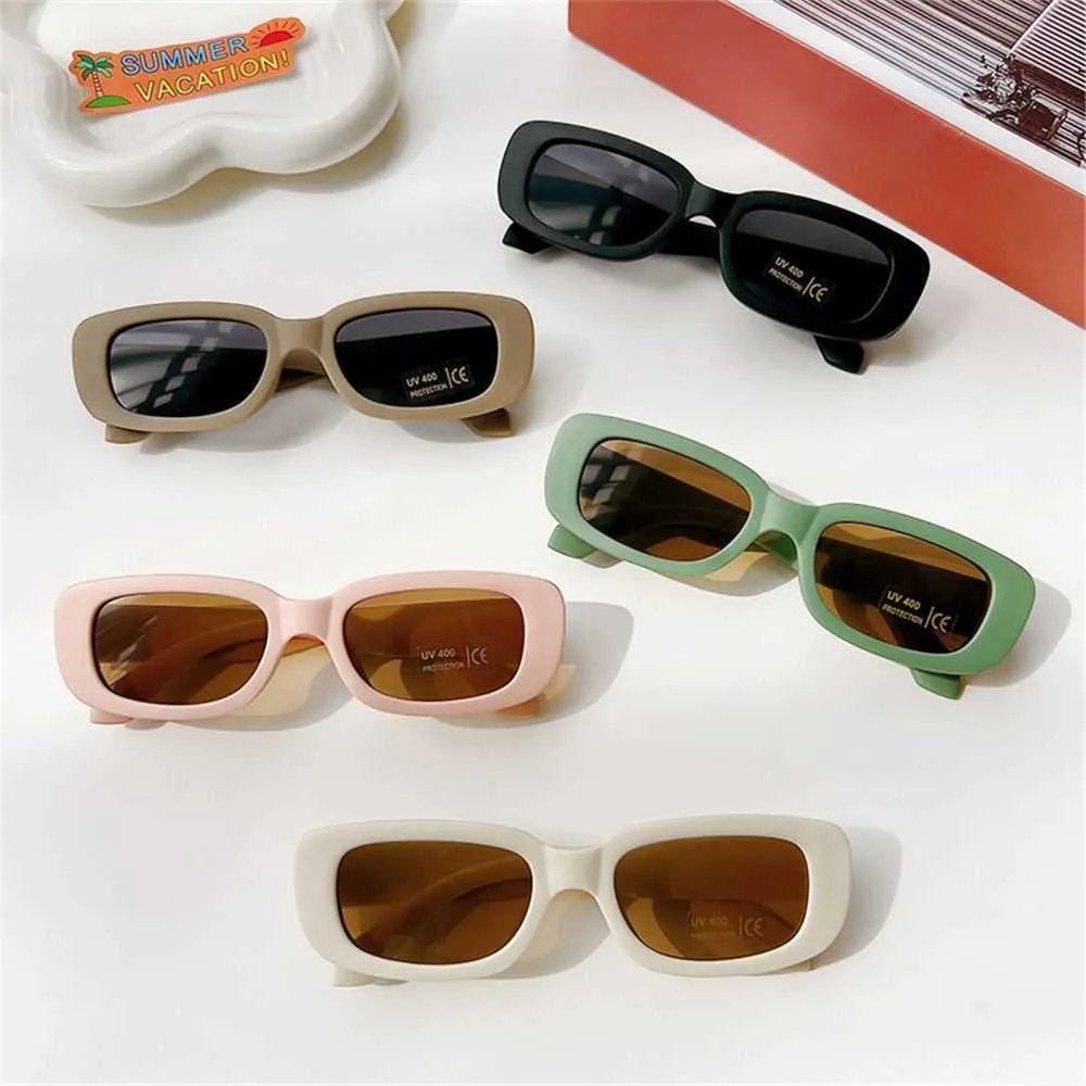 Sunglasses Retro crianas culos de sol crianas pequeno retngulo culos de sol uv 400 proteo esportes ao ar livre presentes acessrios J230422