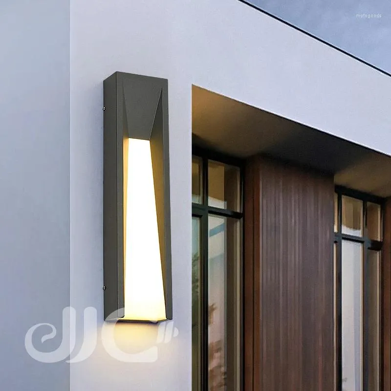 Vägglampa LED -ljus utomhus IP65 Vattentät rostfritt stål svarta lampor Porch Garden Villa 110V 220V SCONCE LUMINAIRE