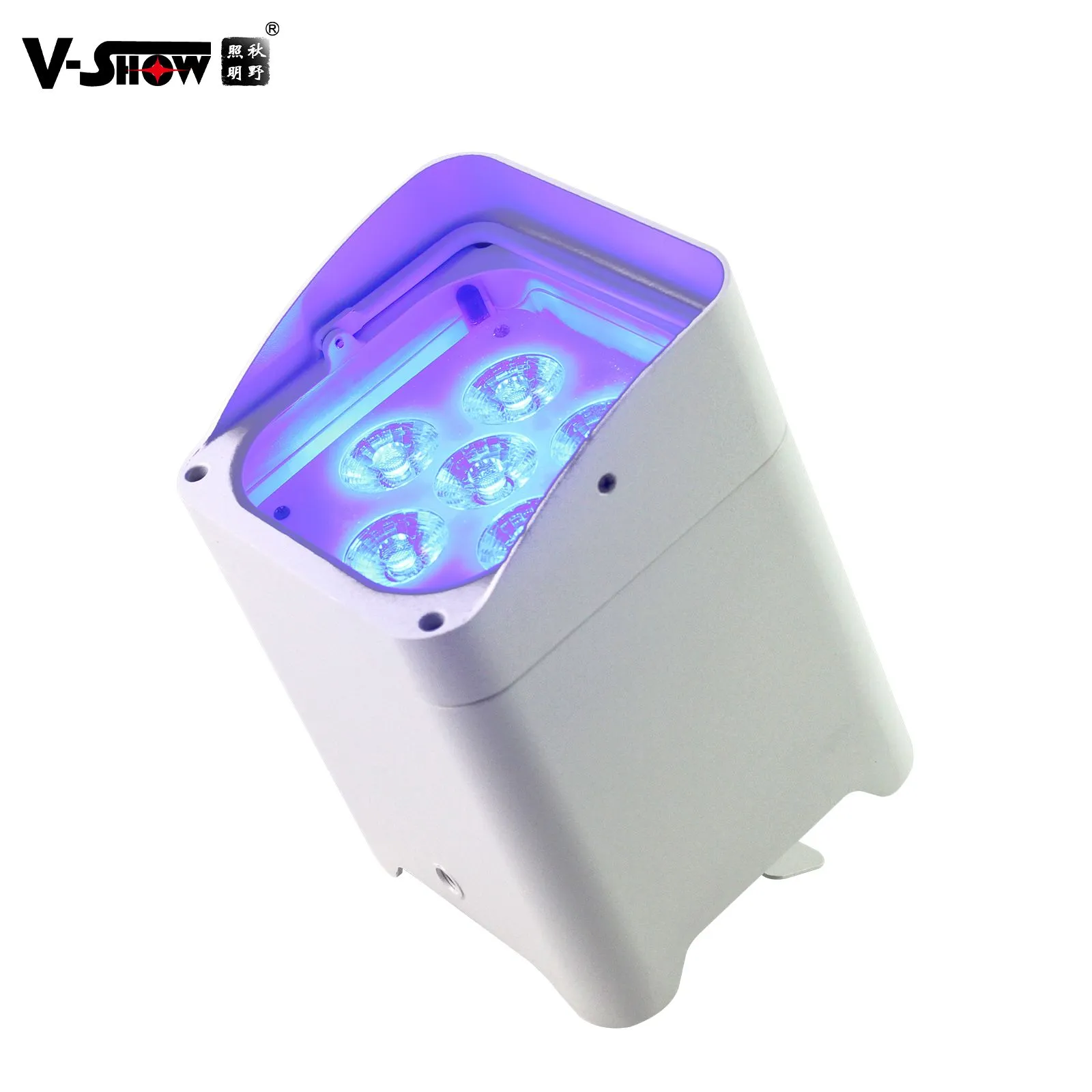 V-Showバッテリーアップライト6x18W RGBWA+UV 6 in 1 LED PAR LIGHTワイヤレスバッテリー