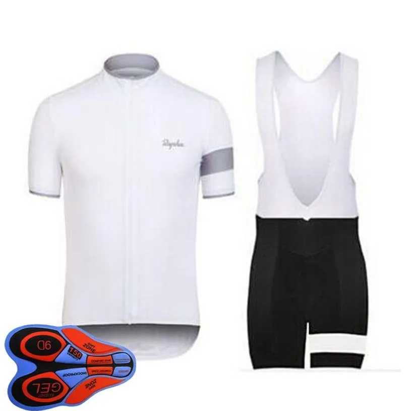 Maglia da ciclismo da uomo estiva della squadra RAPHA Set Maglie a manica corta Pantaloncini con bretelle Tuta da corsa Uniforme da bicicletta Abiti sportivi all'aria aperta Ropa C305n