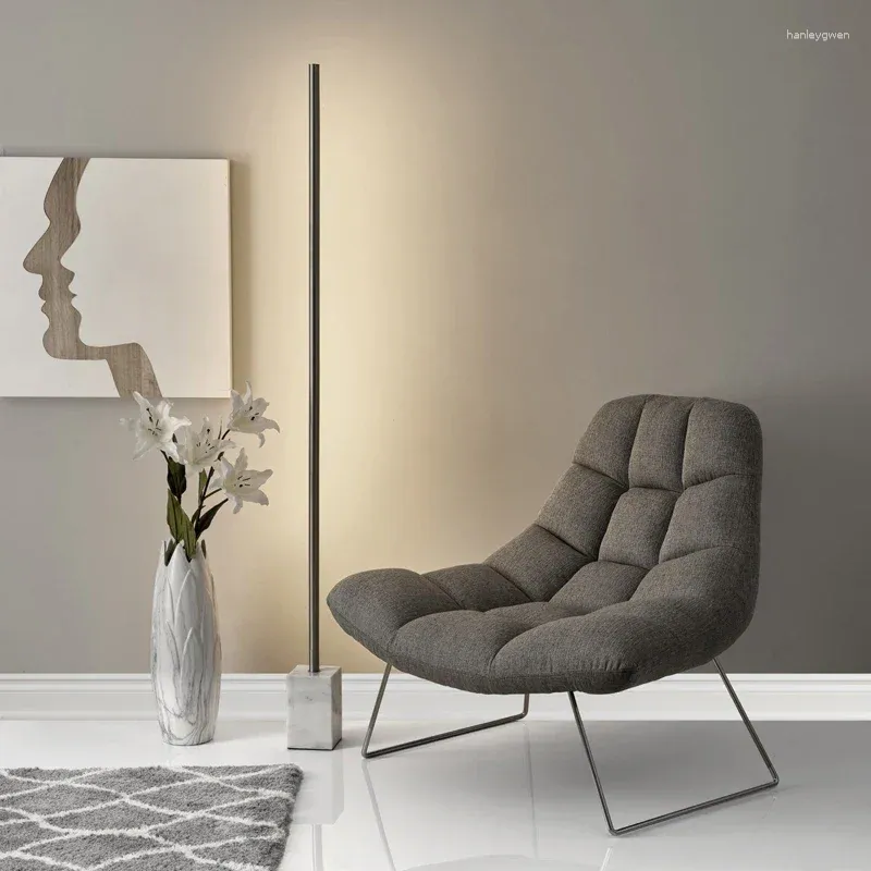 Vloerlampen Postmoderne eenvoudige woonkamer Marmeren lamp Creatieve studeerkamer Bed Scandinavische kunst