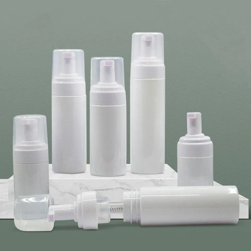 100ml 120ml 150ml Foamer Bottles Empty White Plastic Foam Bottles Hand Wash Soap Mousse Cream Dispenser Bubbling Bottle BPA Free Ajpbv