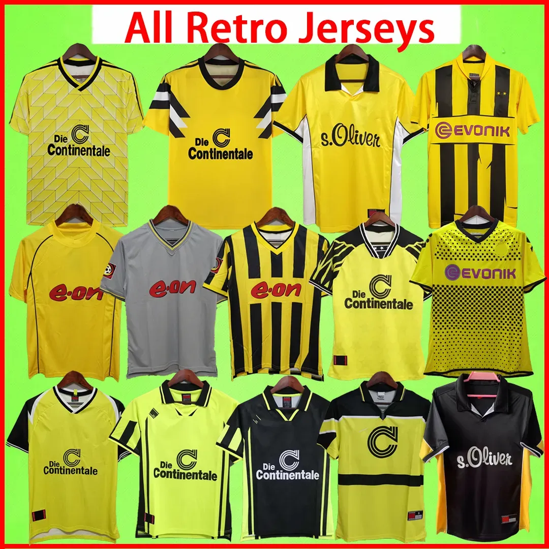 Dortmund Retro koszulki piłkarskie 1988 1989 1994 1995 1996 1997 1998 2000 2001 2011 2012 2013 vintage koszulka piłkarska REUS BorussIa Moller 88 89 94 95 96 97 98 99 00 01 02 11 12 13