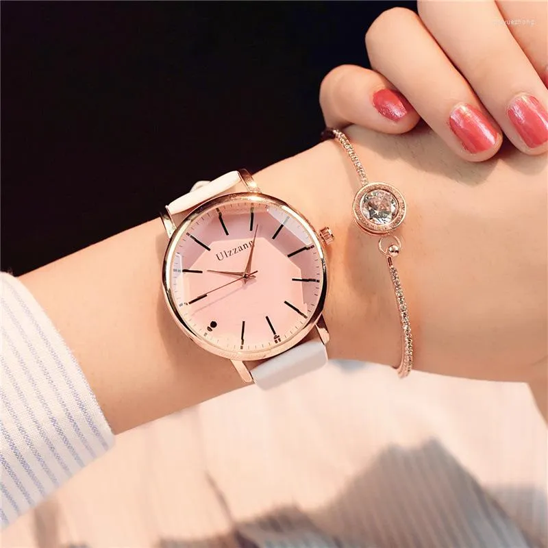 Luxury White Leather Brown Leather Watch Womens For Zegarek Damski Relojes 2023 Fashion Brand From Qiuyuezhong 8.85 DHgate.Com