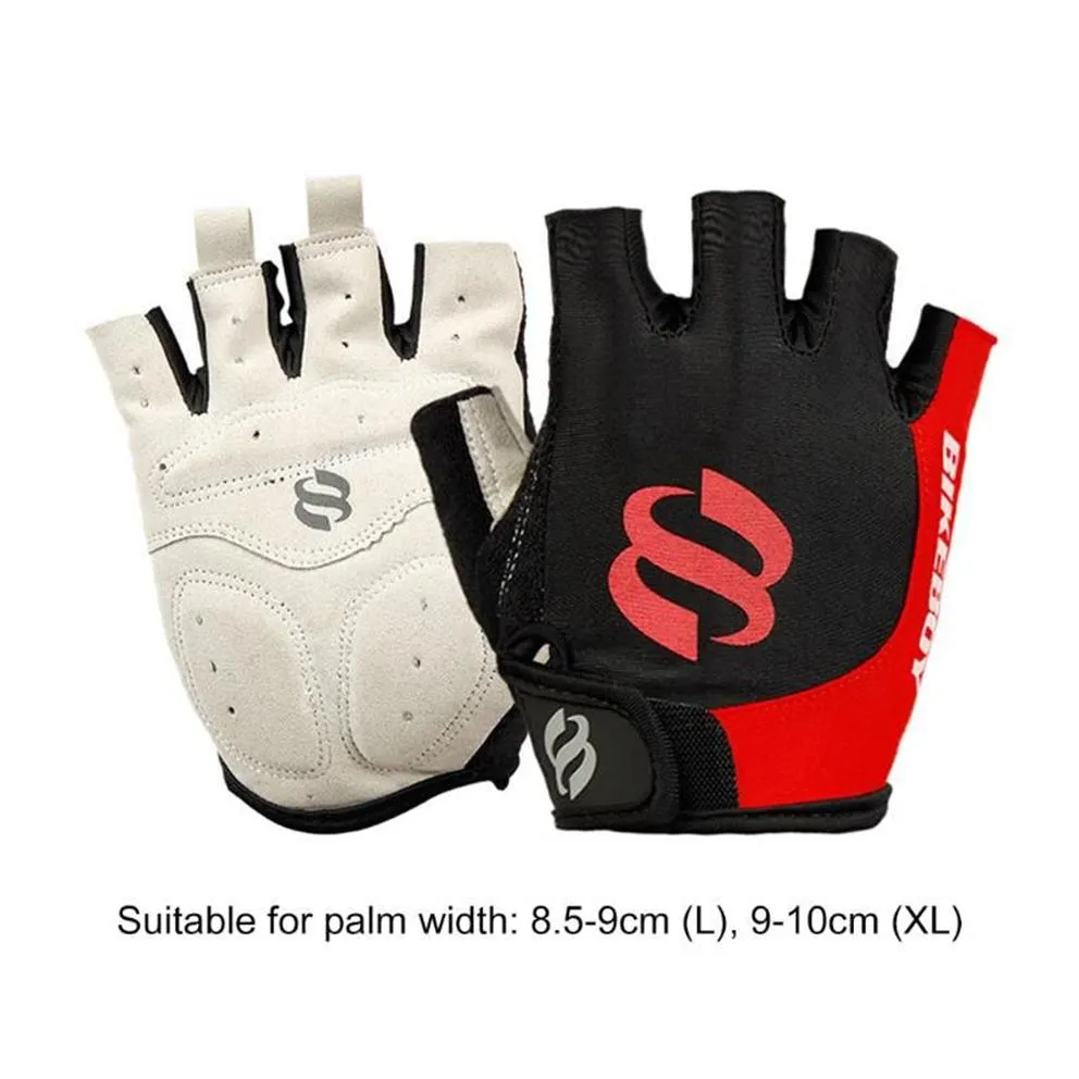 Gants de cyclisme 1 paire Gel demi doigt anti-dérapant Anti-sueur vélo main gauche-droite Anti VTT vélo de route Sports226w