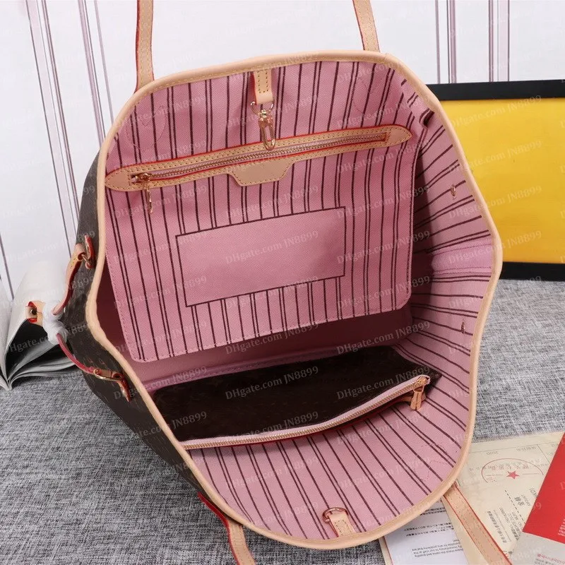 Designerväskor handväskor Purses äkta läderkvinnor Tygväskor Purse 2 st.
