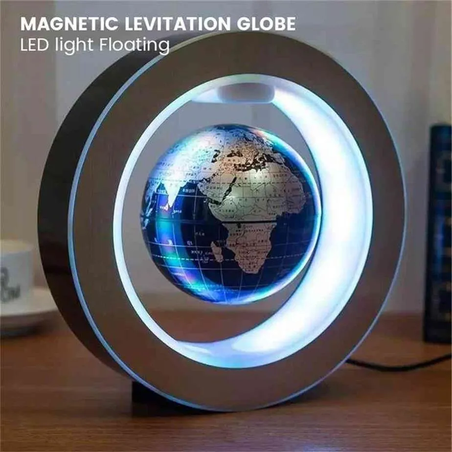 Globe à lévitation magnétique flottant, lampe à boule de carte du monde, éclairage de bureau, décoration de la maison, nouveauté terrestre 210908189u