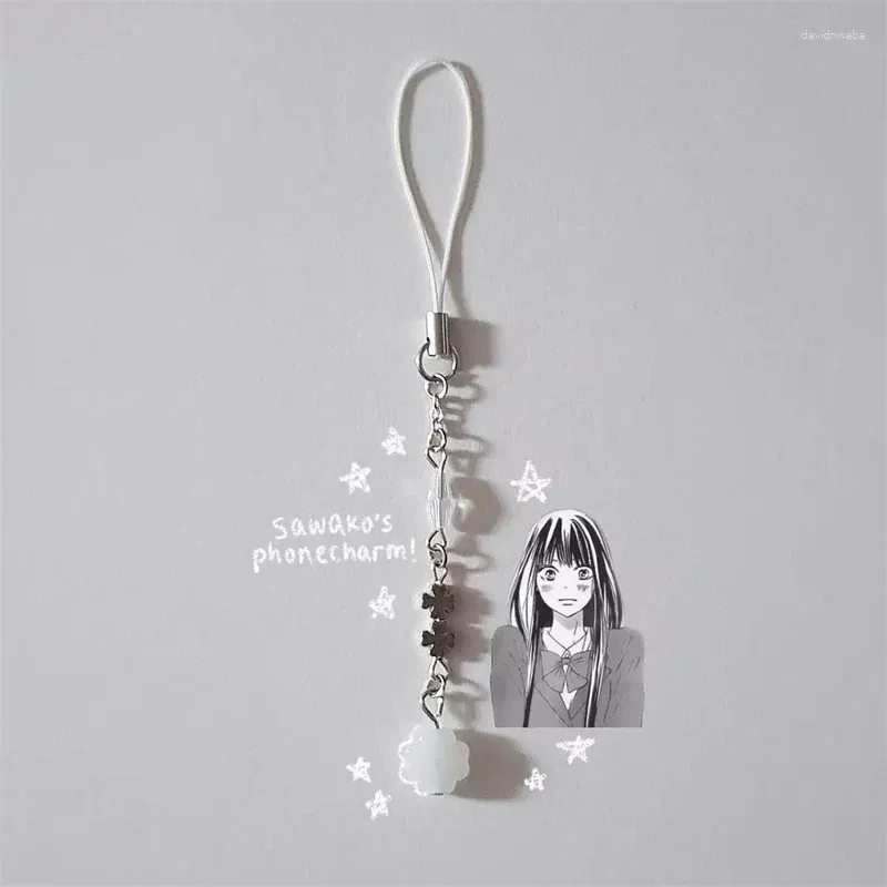 Porte-clés Sawako's Phone Charm Kimi Ni Todoke Anime Chain Y2k Handmade Beaded