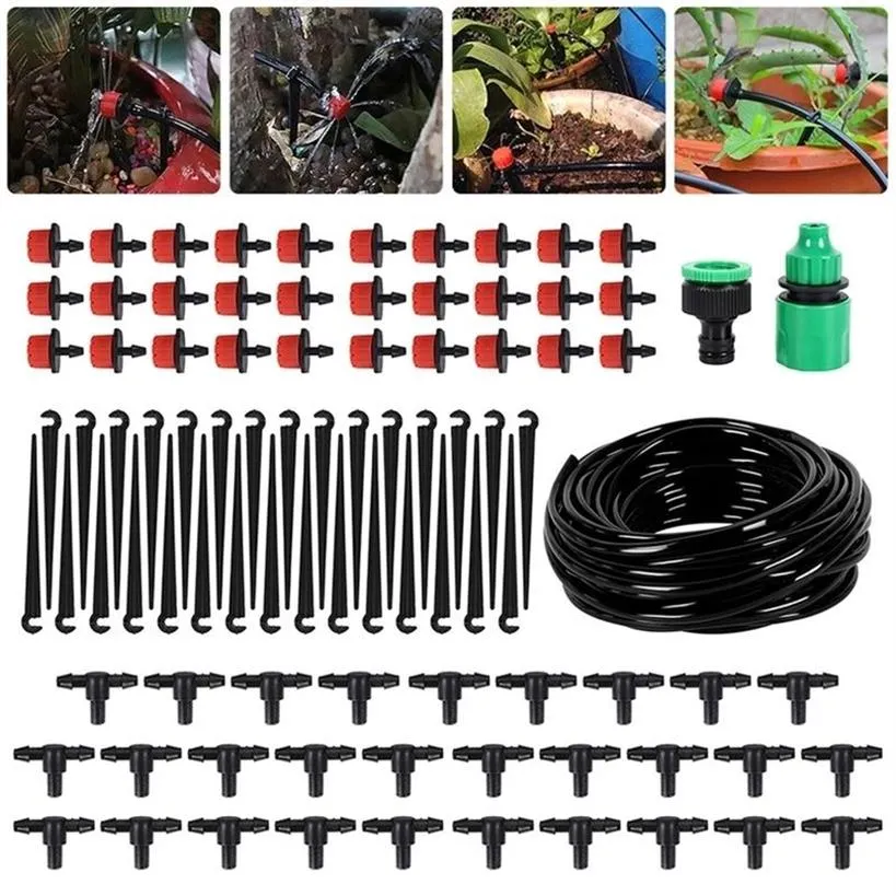 25M DIY Drip Irrigation System Hose with Adjustable Drippers Automatic ...