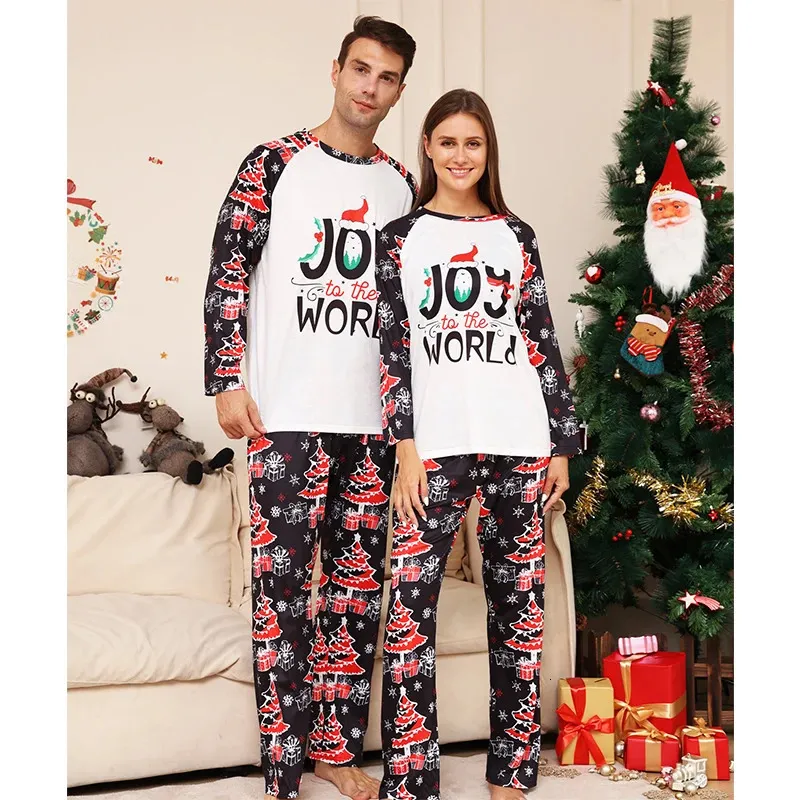 2023 Pyjamas de Noël Famille Vêtements Assortis Noël Famille Pyjama  Ensembles Dessin Animé Père et Fils Vêtements de Nuit Mère Enfants  Pyjamas-22-102