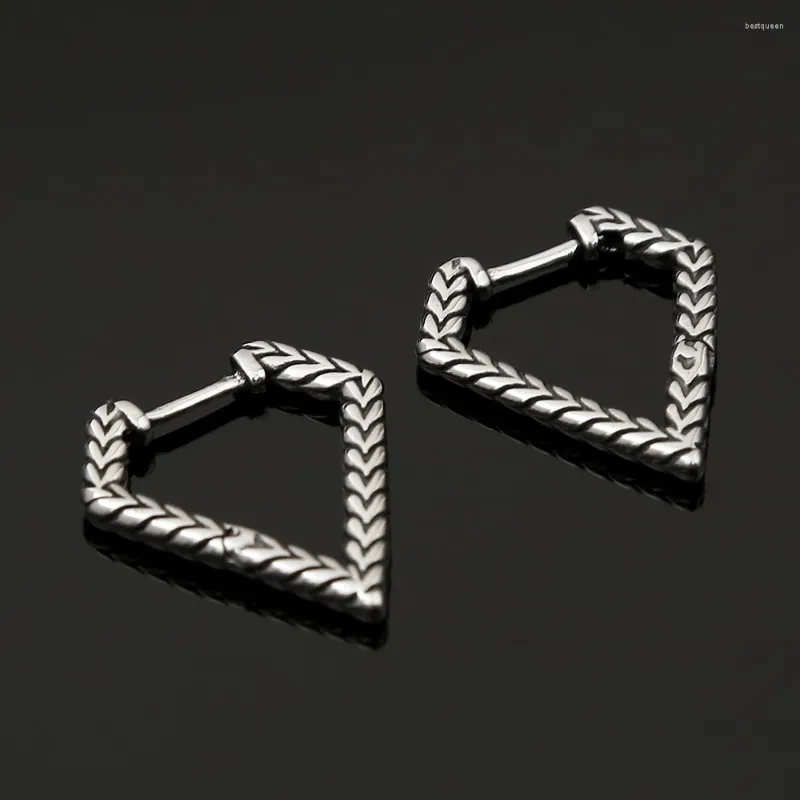 Stud Earrings Unique Simple Love For Men Women Stainless Steel Fashion Personality Braided Pattern Creative Jewelry
