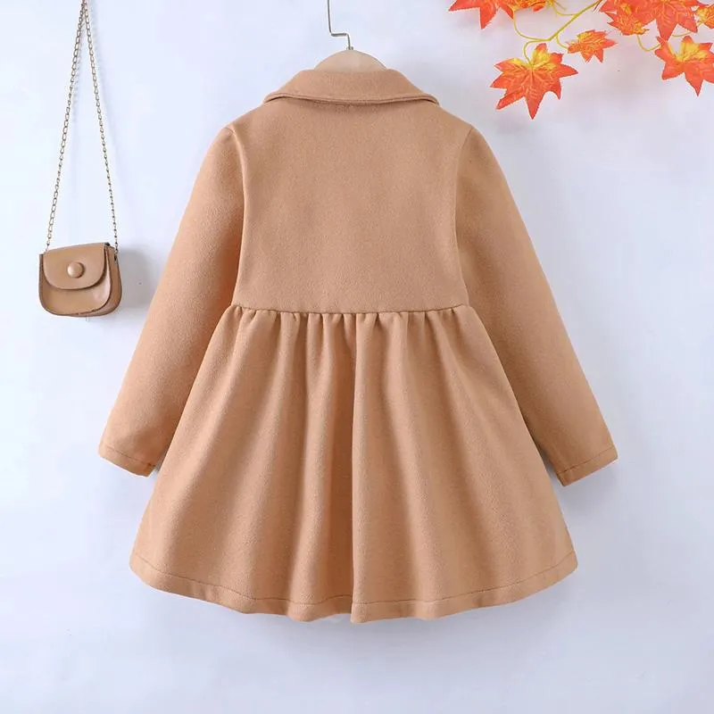 Jackets Double Breasted Girls Woolen Coats Autumn Winter Trench Jacket Overcoats 3 8Yrs Children Clothes For Kids Warm Fleece Outerwear From 16 68 DHgate