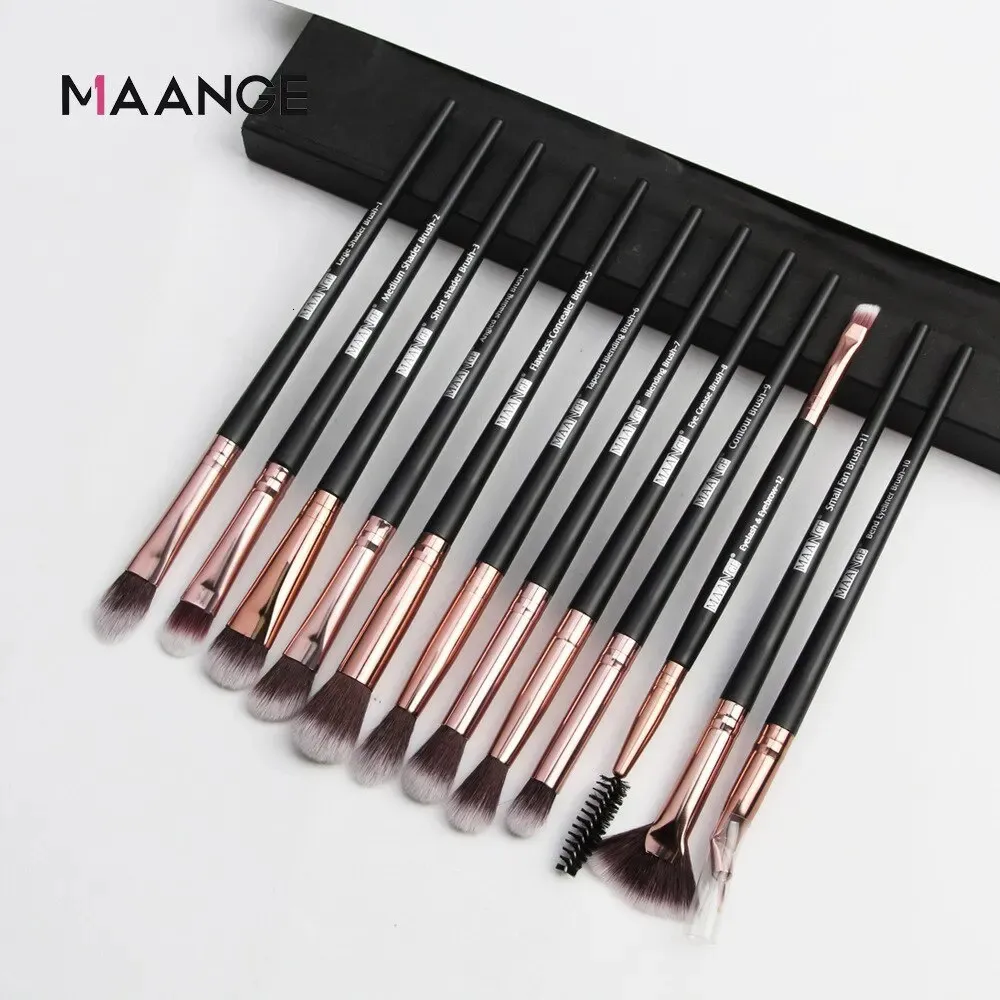 Makeup Tools Maange 12st Eye Brush Sets Shadow Concealer Blandning av läpp för nybörjare 231122