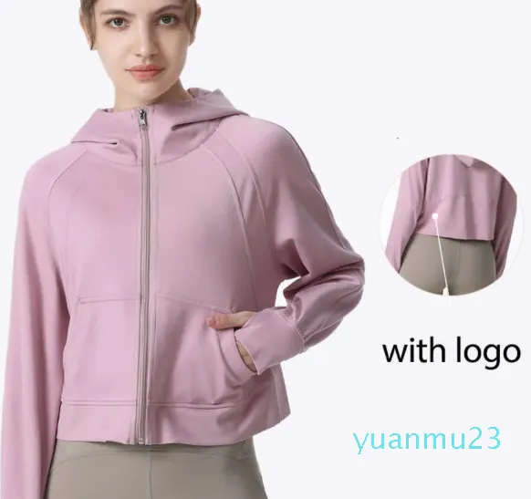 Lu Lu Jacket Hoody Align's Coath's T-Shirt with track jacket women coat zip hood pocket dorts fall winter litness tops Sport Yoga lemons riper