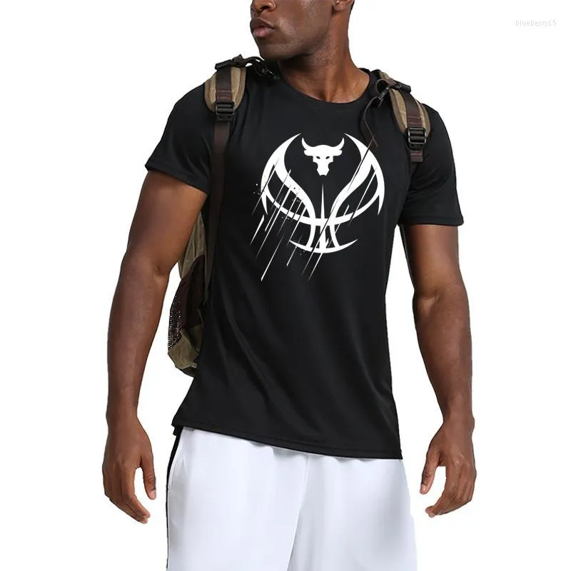 Magliette da uomo Estate T-shirt sportiva da fitness ad asciugatura rapida T-shirt da corsa da uomo Abbigliamento da basket all'aperto Abbigliamento sportivo delle migliori marche