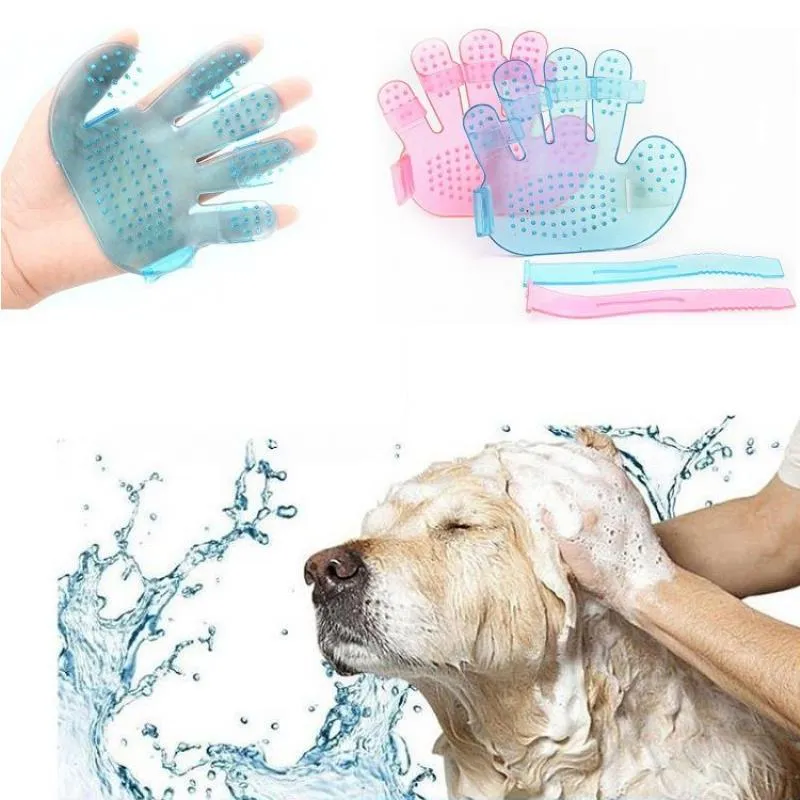 PET Dog Cat Bath Shand Pętk Masaż rękawiczki Akcesoria PET Dostaw Dys Psy Cat Tools Pet Comb vngkh