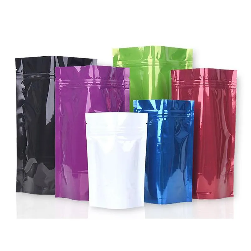 Förvaringspåsar Colorf Food Powder Bag Heat Seable Stand Up Pouch Aluminium Foil Self Sealing Plastic Passiste LX2358 Drop Leverans H DHATO