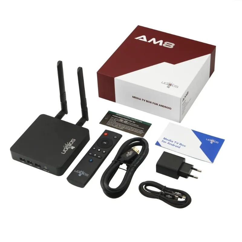 ТВ-приставка UGOOS AM8 Amlogic S928X-J Android 11 LPDDR4 4 ГБ 32 ГБ Поддержка голоса AV1 WiFi6E BT5.3 1000M 8K Dolby Vision