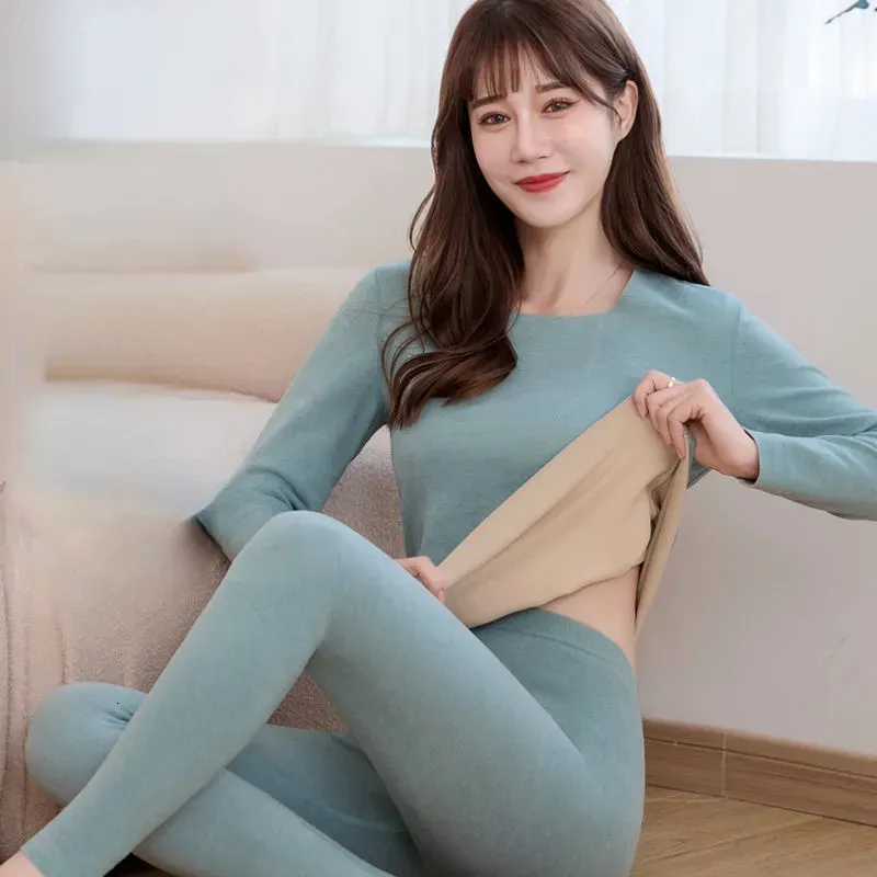 German Velvet Seamless Wool Thermal Underwear Womens Set For Women Plus  Velvet Thickening Suit With Long Pants And Long Johns For Heat Resistant  Autumn Clothes 231122 From Powerstore02, $16.89