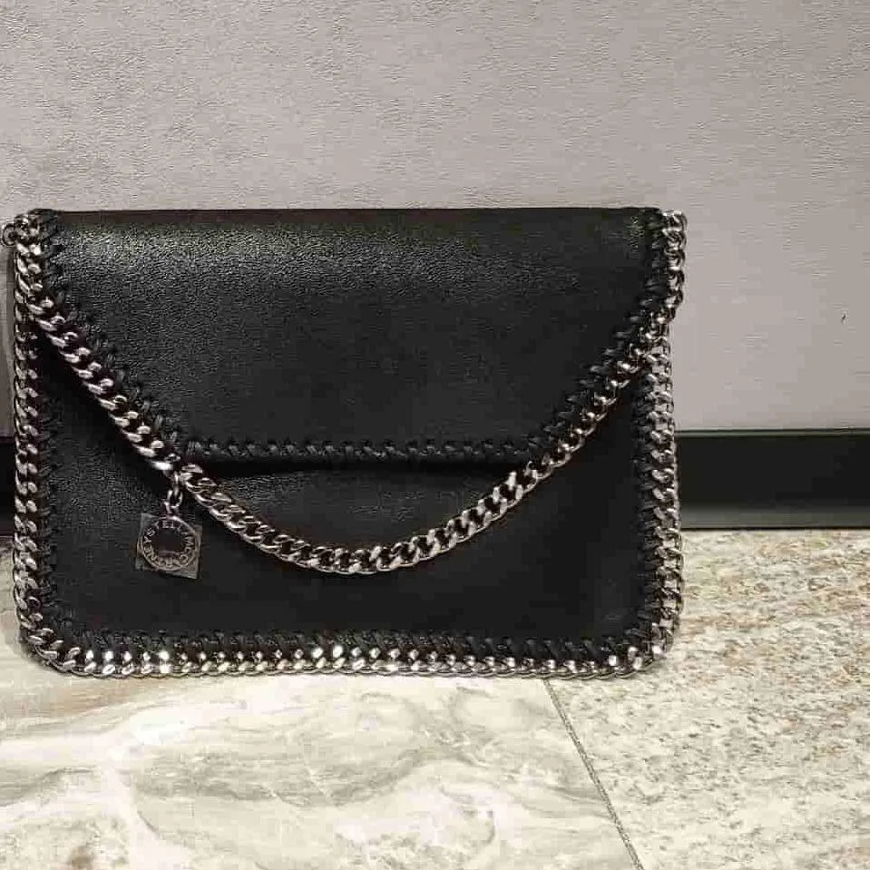 Stella Mccartney Bag croco eeffect embossed leather shopping bag Shoulder Bag Woman Metallic Black Classic Crossbody Tote Luxury Designer Handbags Wallet 178