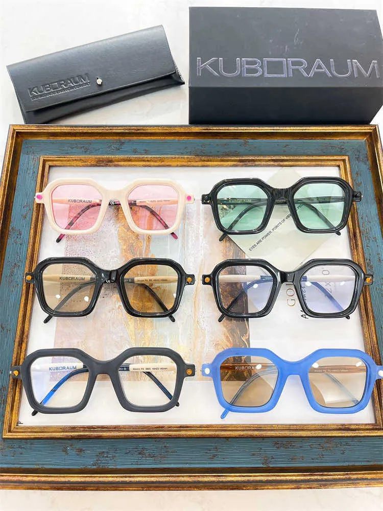 2023 Large Frame Sunglasses Kuboraum P9 Polygonal for Men and Women Can Be Matched with Myopia
