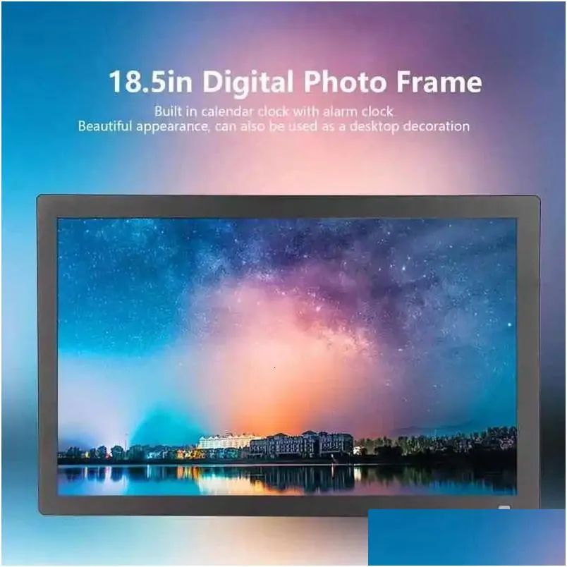 Cámaras digitales 185 pulgadas Marco de imagen 1080P Monitor portátil HD Publicidad Hine para el hogar 100 240V Black Po 231120 Drop Delivery Photo Dhote