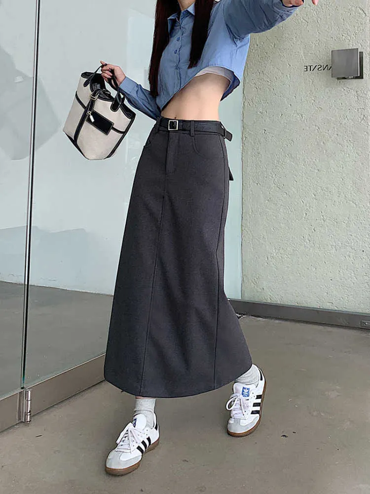 Ladies grey skirts cheap