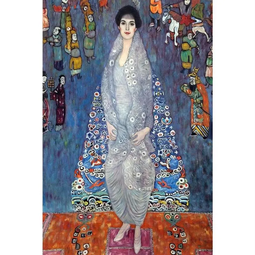 Gustav Klimt Paintings Woman Portrait of Baroness Elisabeth Bachofen Echt Oil Painting Reproduction Canvas Hand Painted Home Decor249F