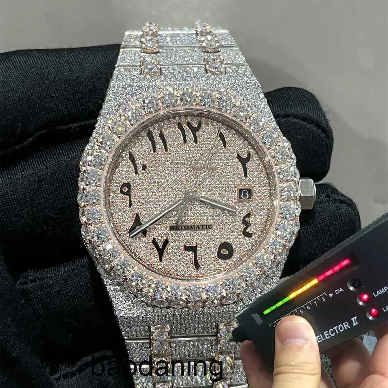 Hand Limited AP Sale Watch Pure Inkrustowane niestandardowe moissanite Luksusowy pełny diamentowy ruch ETA i Cy