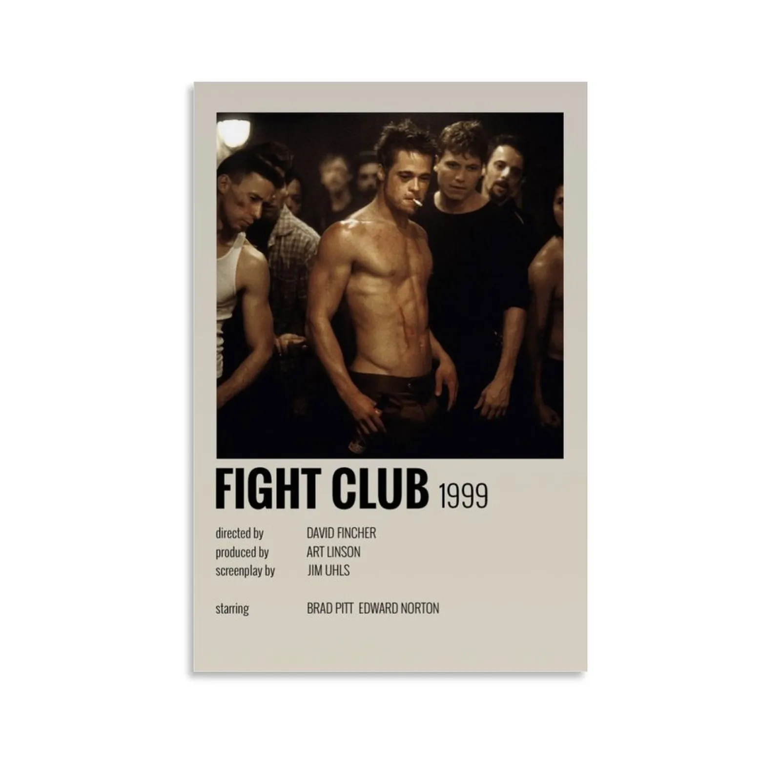 Panel Hanging Posters Vertical FIGHT CLUB 1999 Wall Art Canvas Doth Posters