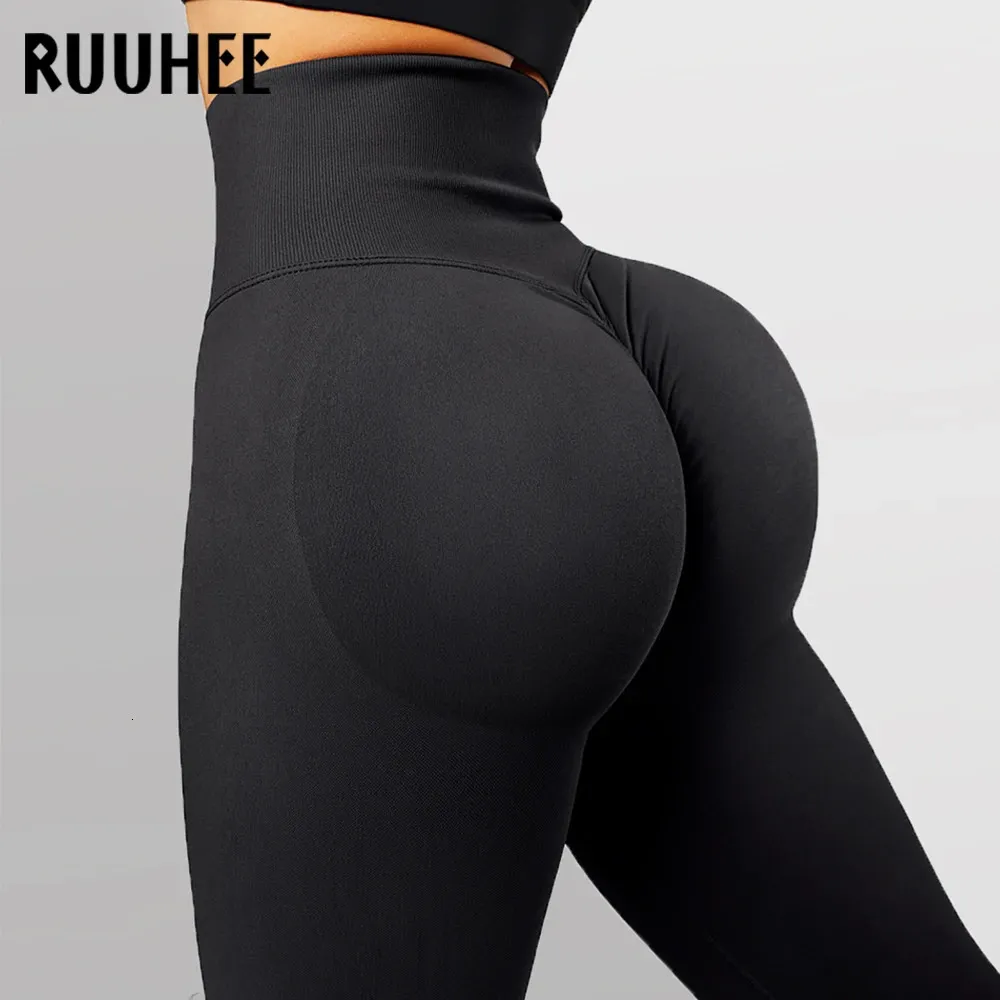 Yoga Outfit RUUHEE naadloze benen stevige heupgrijplaarzen hoge taille sportkleding gym fit pushup dames fitness 231121