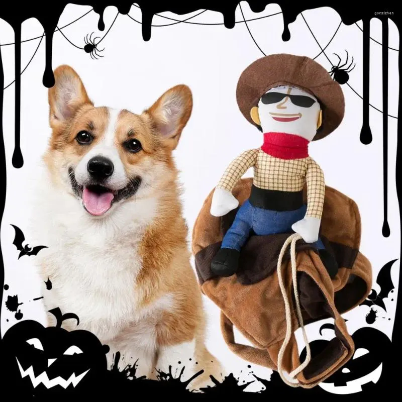 Hundkläder Dick Denim Riding Pet Costume Halloween Stylish Funny Cowboy Transform till A For Party Dogs