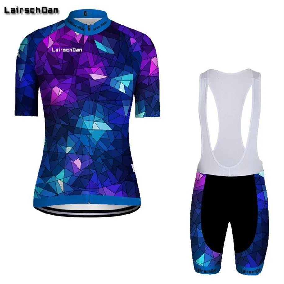 Sptgrvo Lairschdan Pro Kadınlar Bisiklet Seti Ropa Ciclismo Kız Döngüsü Giyim MTB Bisiklet Bisiklet Giysileri Kadın Jel Pad Yarış Bisikleti Suit238E