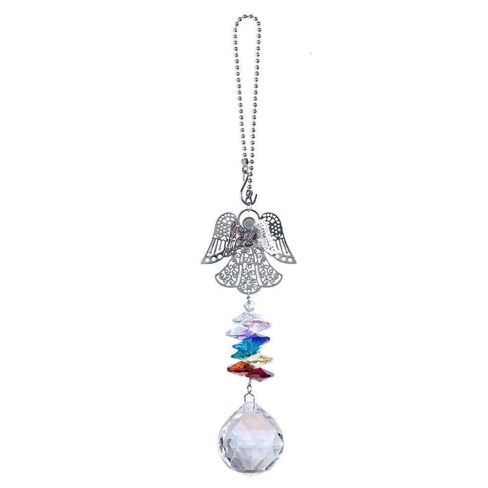 Acchiappasole In Cristallo Per Auto E Finestre – Ciondolo Prisma Arcobaleno Portafortuna, Lunghezza Catena 35,6 Cm
