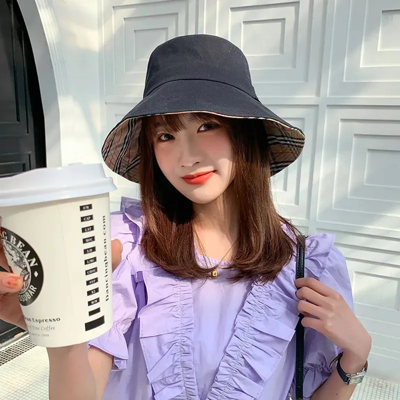 Wide Brim Hats Bucket Hats spring Women's bucket hat Unisex Bob Caps Hip  Hop Gorros Men's panama Summer Hat Beach Sun Fishing boonie fashion solid  cap